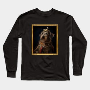 Graceful Wired Hair Dachshund - Medieval German Queen  (Framed) Long Sleeve T-Shirt